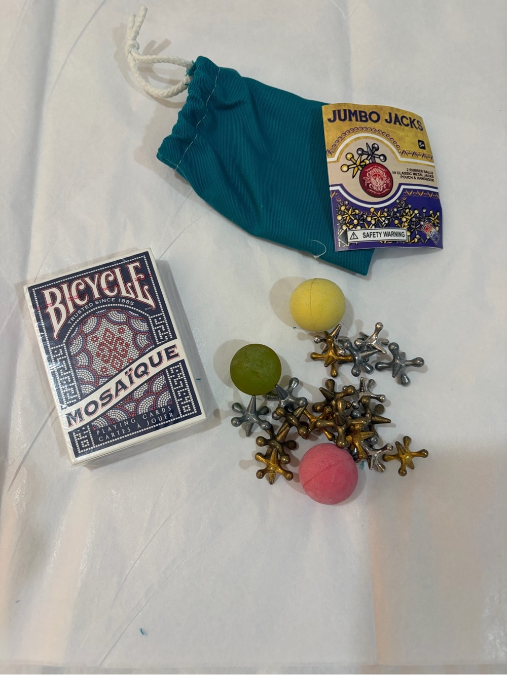 Vintage jacks and card set